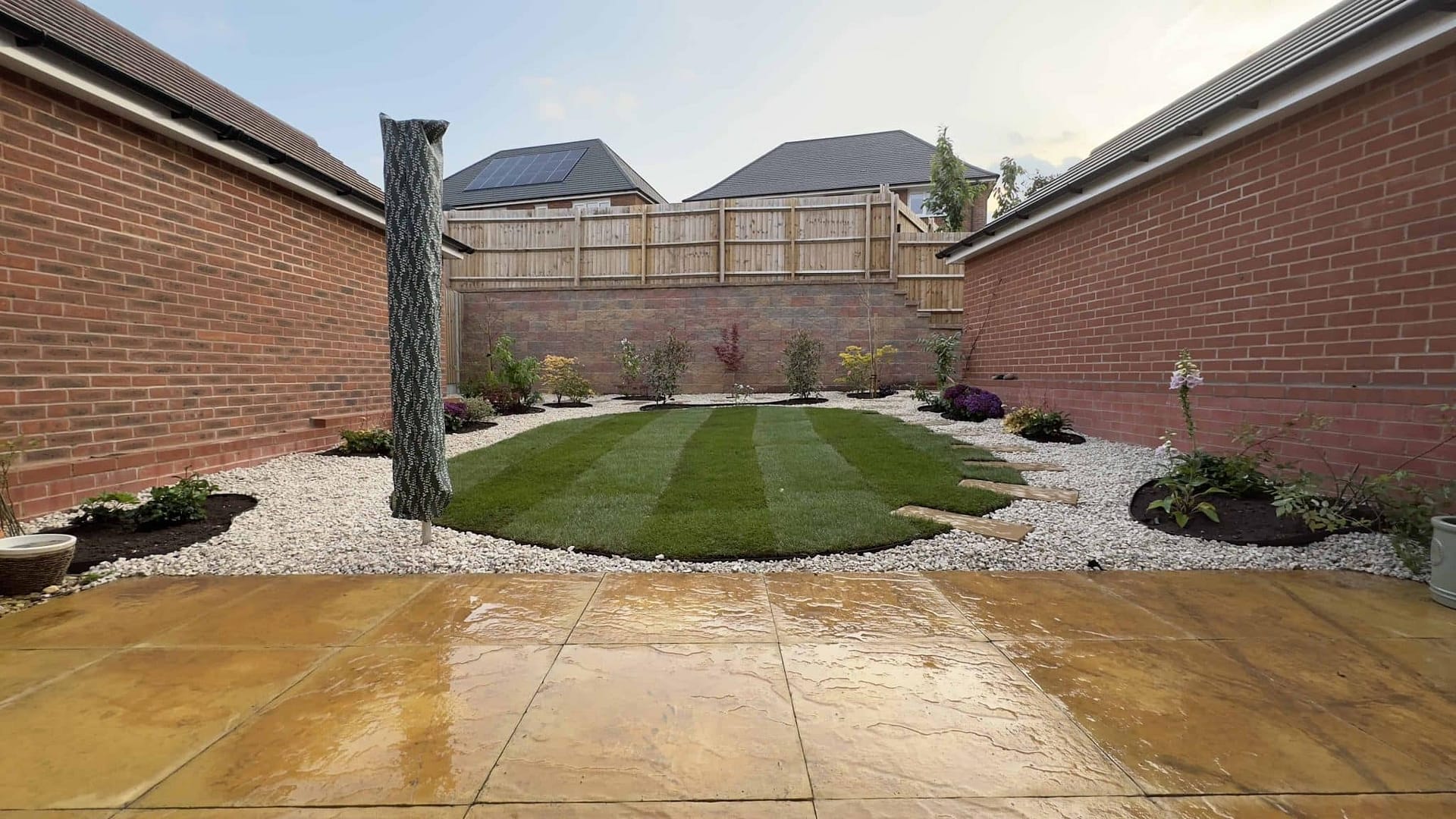 Landscape designed patio